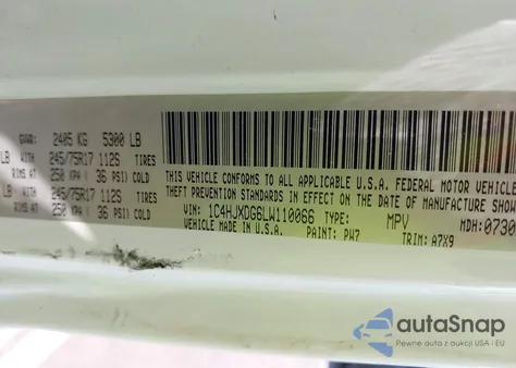 2020 Jeep Wrangler Unlimited Sport S 4X4 из США, поврежденный, VIN 1C4HJXDG6LW110066